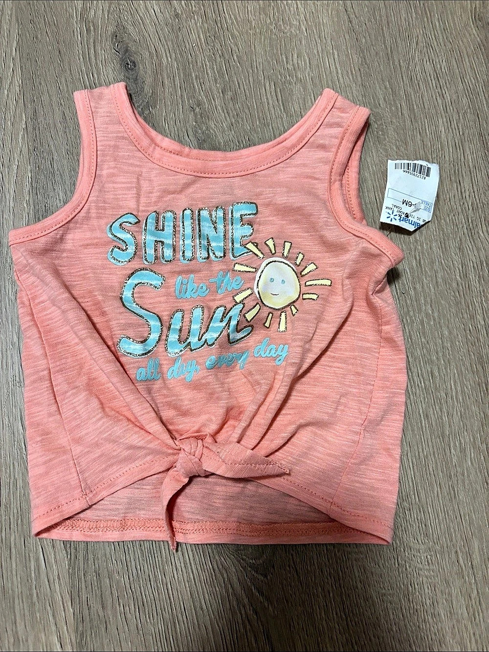 Walmart Girls Tank Top Pink & Blue Size 4T